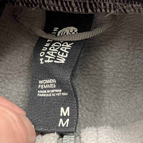 Mountain Hardwear Jacket Womens Medium Gray Full Zip Fleece Nylon Panels Outdoor - Picture 5 of 9